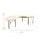 Flash Furniture 29.5 in W, 59 in L, 14.5 in H, Beechwood, Birch Plywood, Beech MK-ME088013-GG - alternate 2